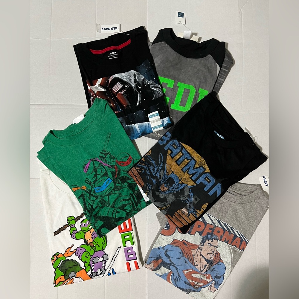 Kids Graphic T-Shirts - Gap, Old Navy (Ninja Turtle, DC, Star Wars)